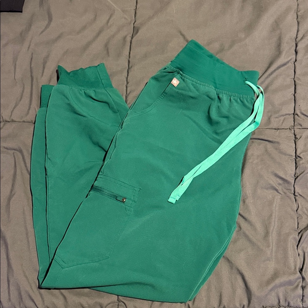 Figs Hunter Green Scrub Jogger Pants